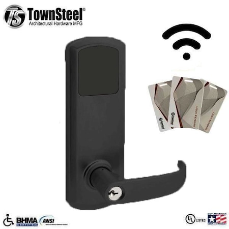 Townsteel E-Genius 5000 Series Grade 1 Interconnected Push Button Electronic Lock 4" On Center w/WiFi - Flat B TNS-EG5RTT-SRH622-40WSC